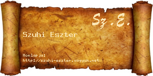 Szuhi Eszter névjegykártya